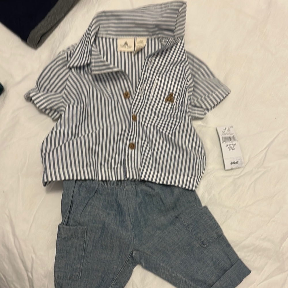 GAP Blue and White Striped Kids Matching Set